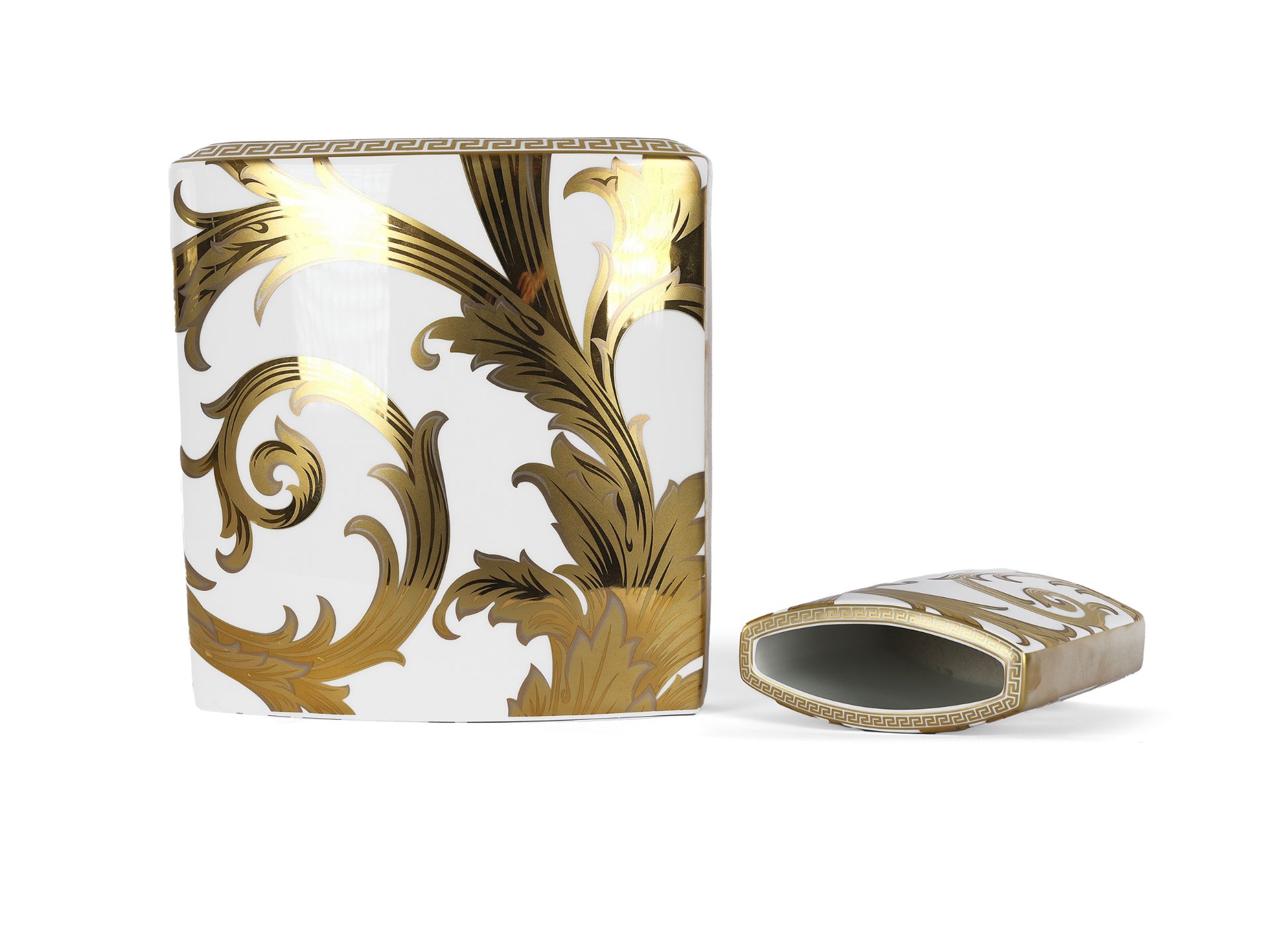 Rosenthal x Versace, "Golden Arabesque", pair of vases - Image 5 of 6