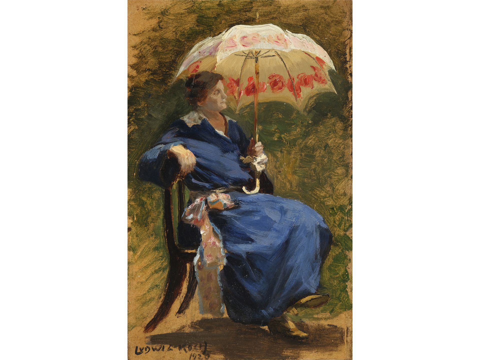 Ludwig Koch, Vienna 1866 - 1934 Vienna, Ladies with parasol