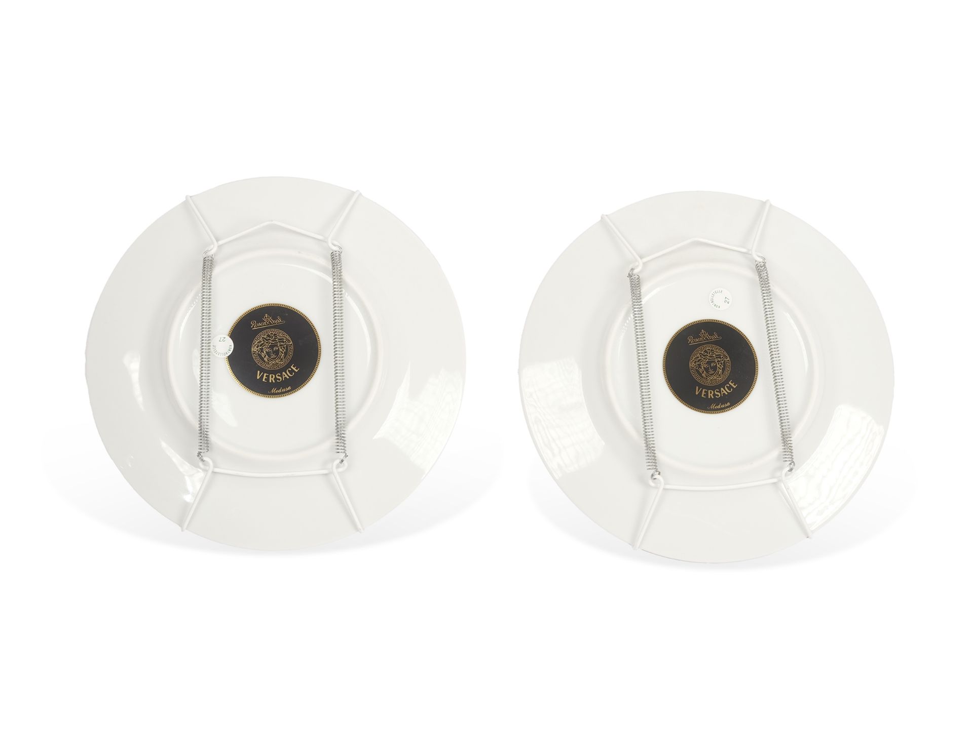 Rosenthal x Versace, Medusa, pair of round plates - Image 2 of 2