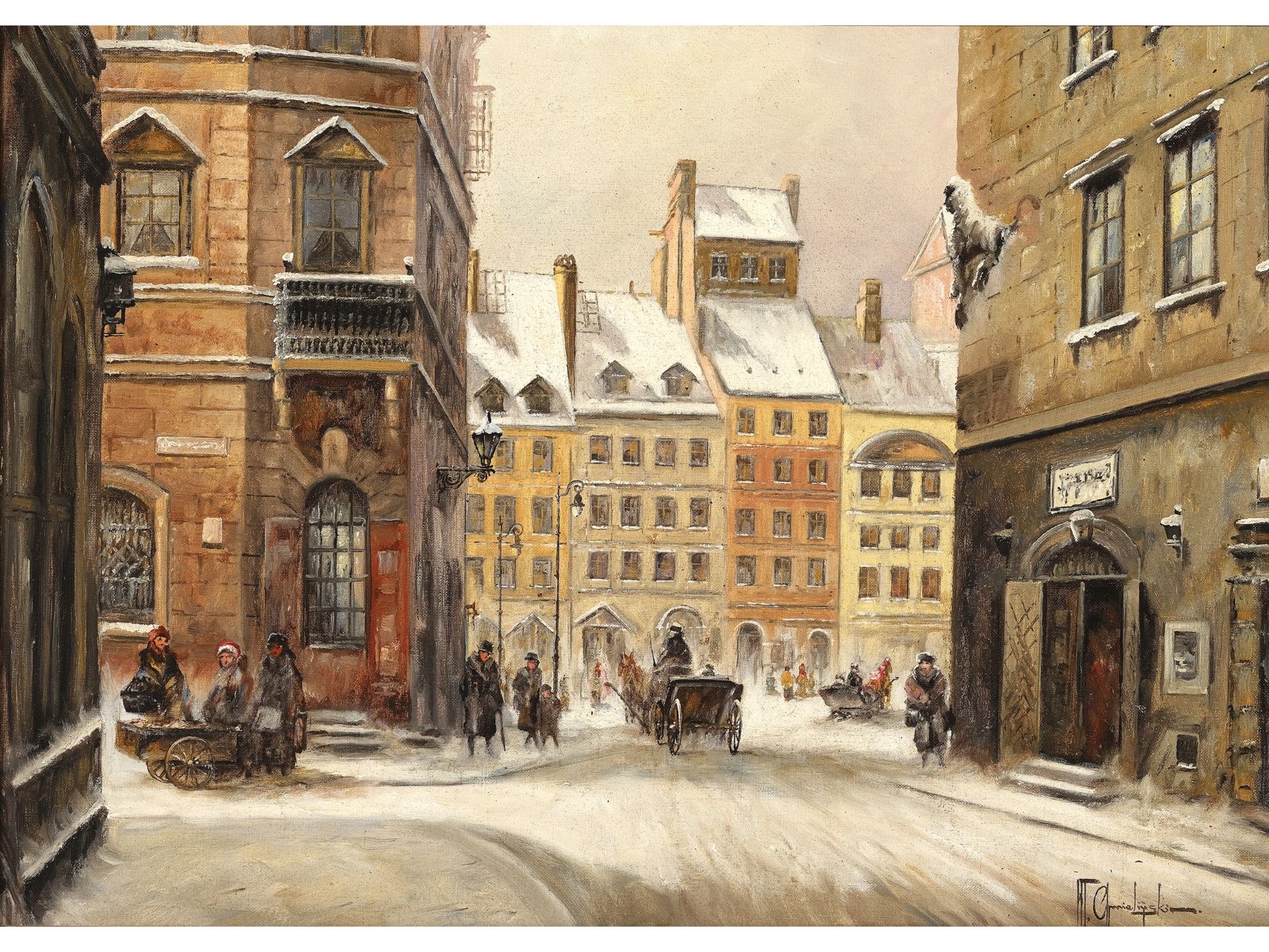 Władysław Chmieliński, Warschau 1911 - 1979 Warschau, Warschau im Winter