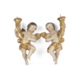 Pair of baroque angels, South German, mid 18th century