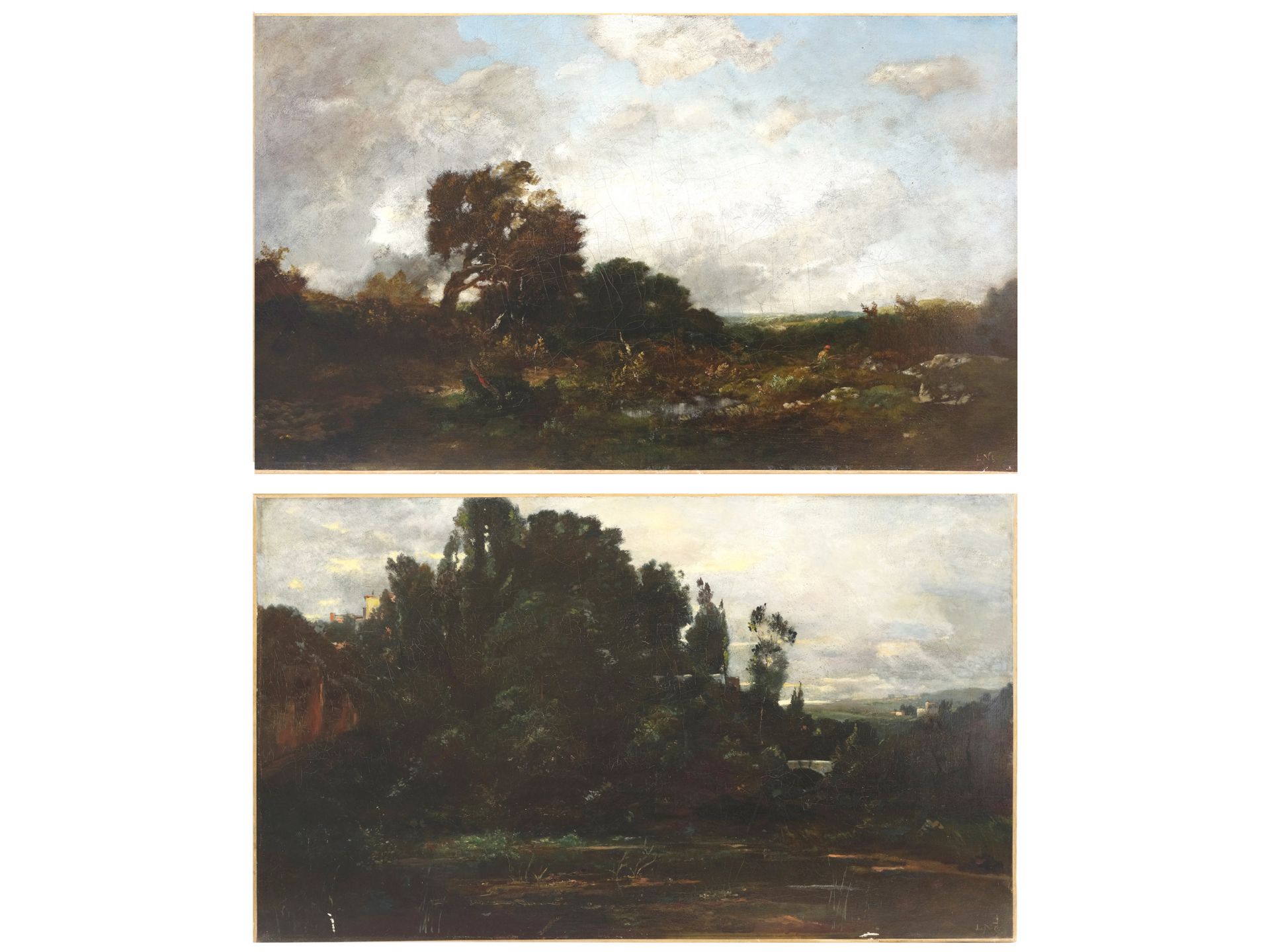Paar Gemälde, Landschaften