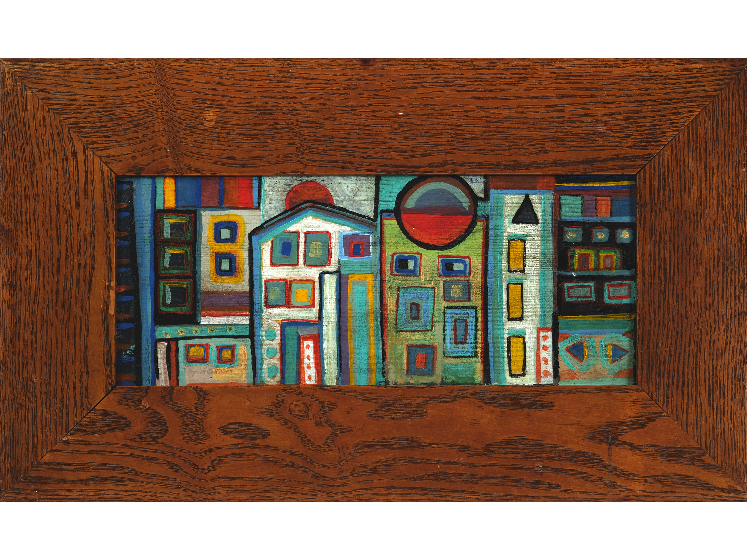 Unknown modernist painter, Houses - Image 2 of 3