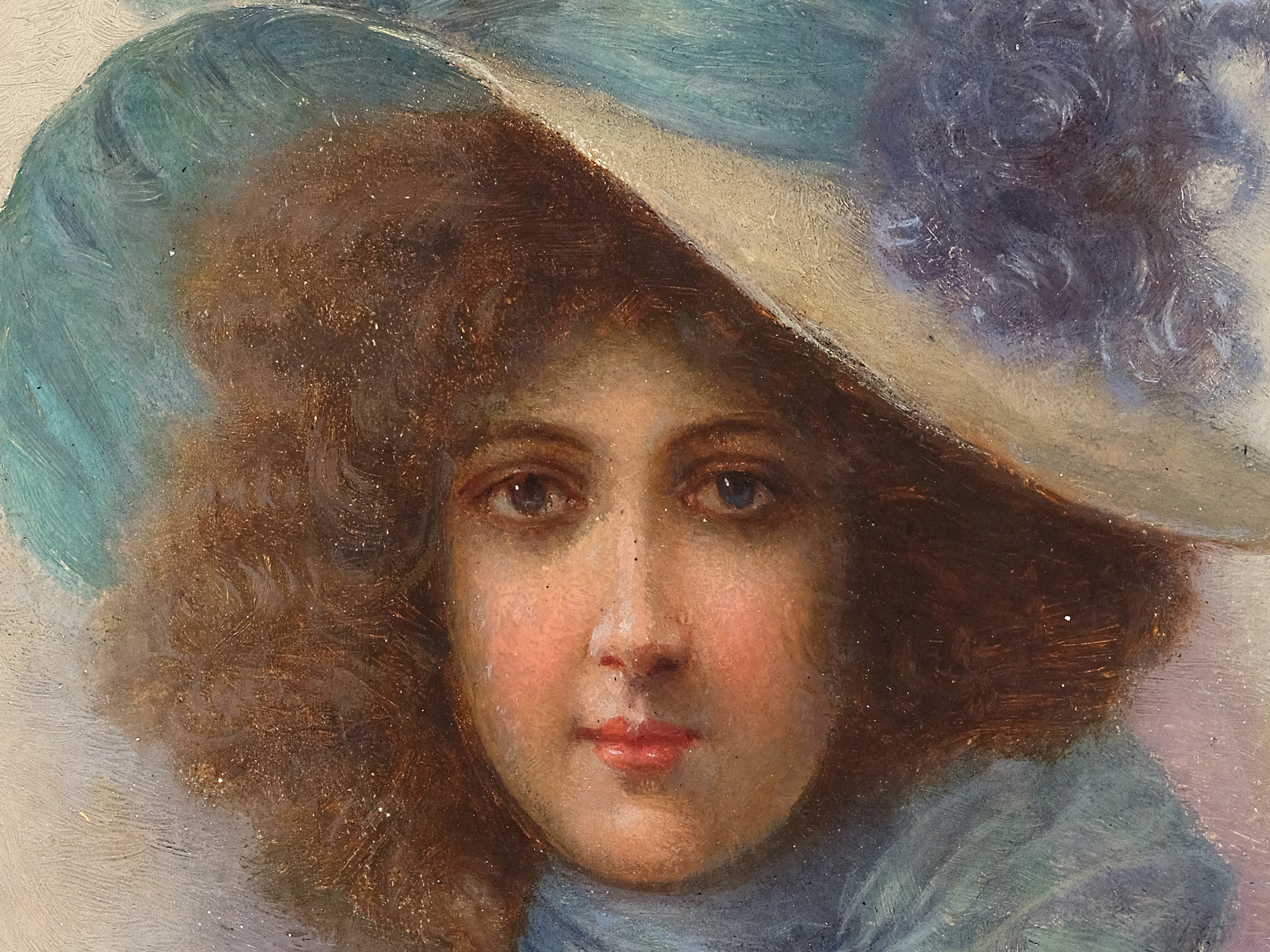 Unbekannter Maler, um 1900, Mädchenportrait - Bild 3 aus 4