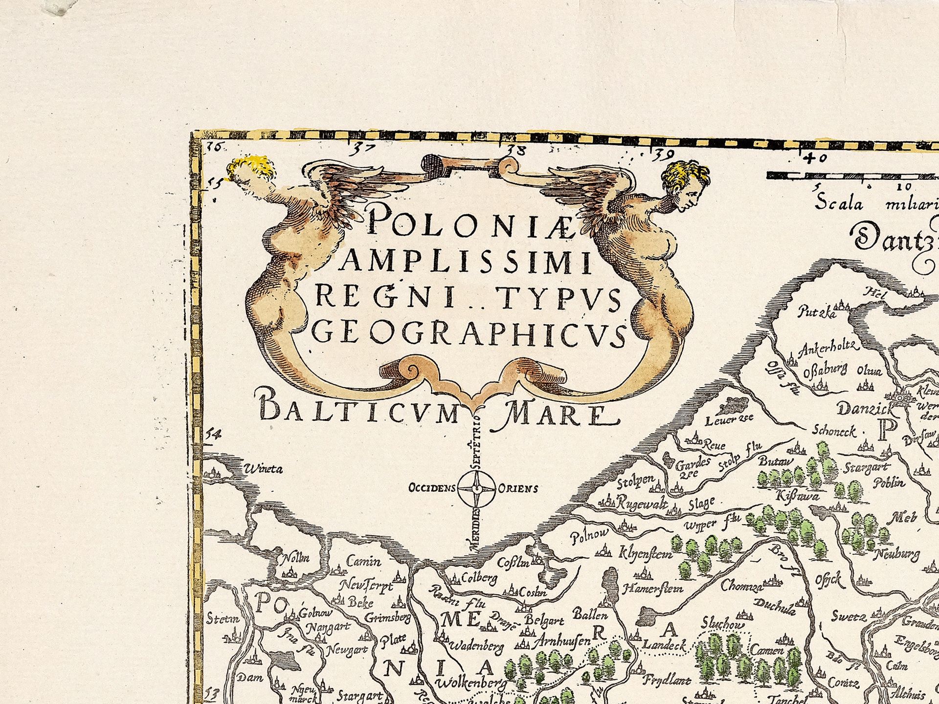 Gerard de Jode, Poloniae Amplissimi Regni Typus Geographicus - Bild 2 aus 3