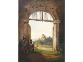 Unknown painter, View of a ruin, mid 19th century