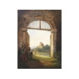 Unbekannter Maler, Durchblick auf eine Ruine, Mitte 19. Jahrhundert