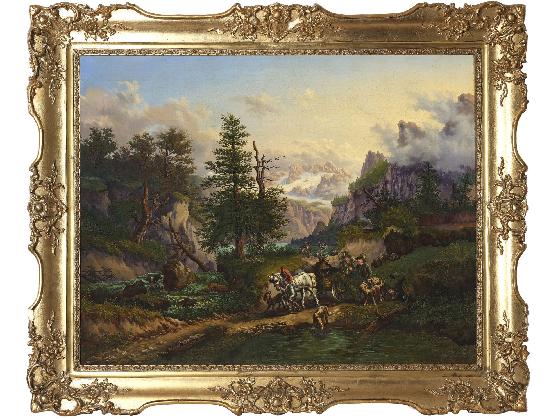 Austrian Biedermeier painter, mid-19th century, After the Hunt - Image 2 of 5