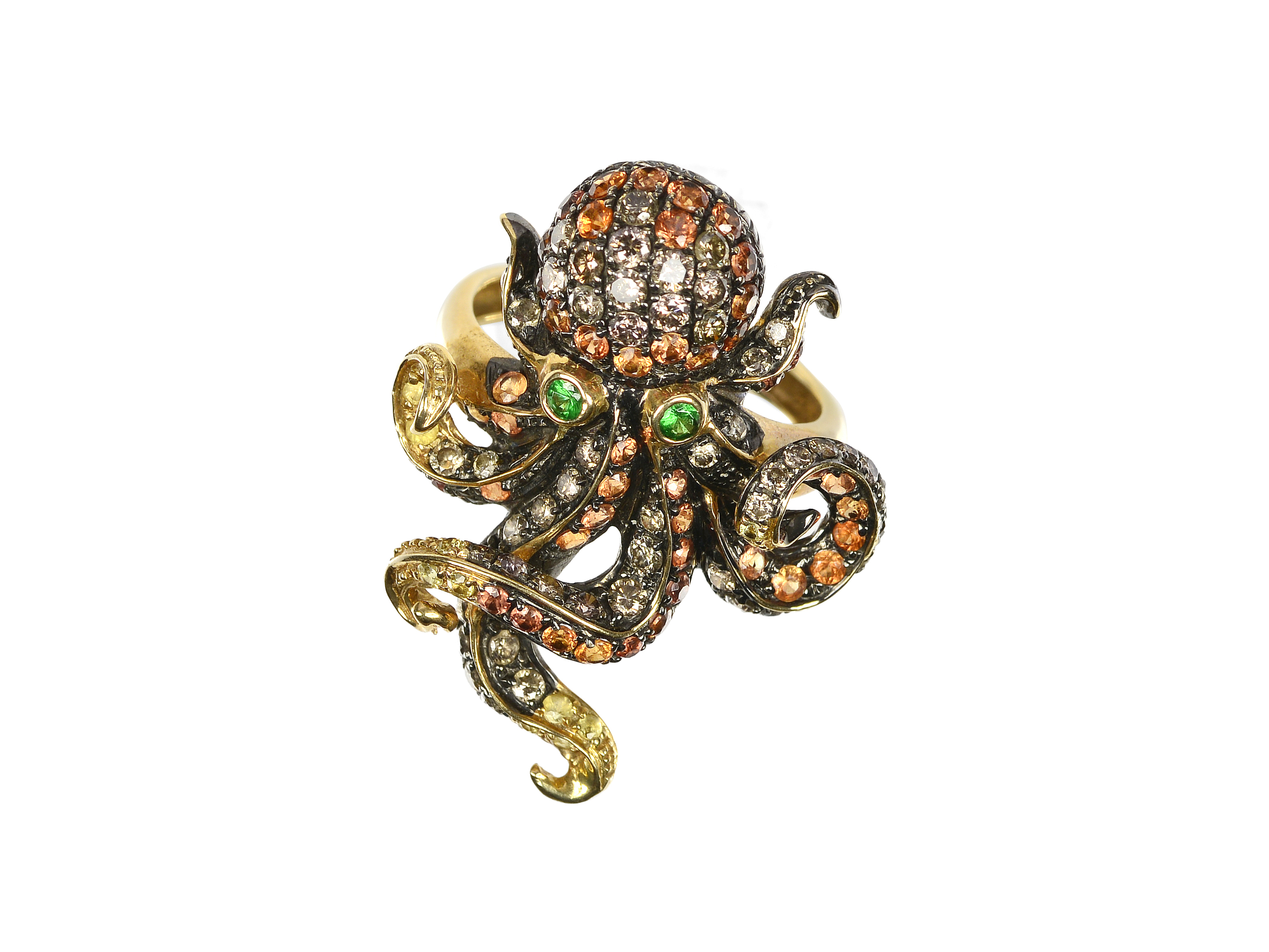 Ring with an octopus