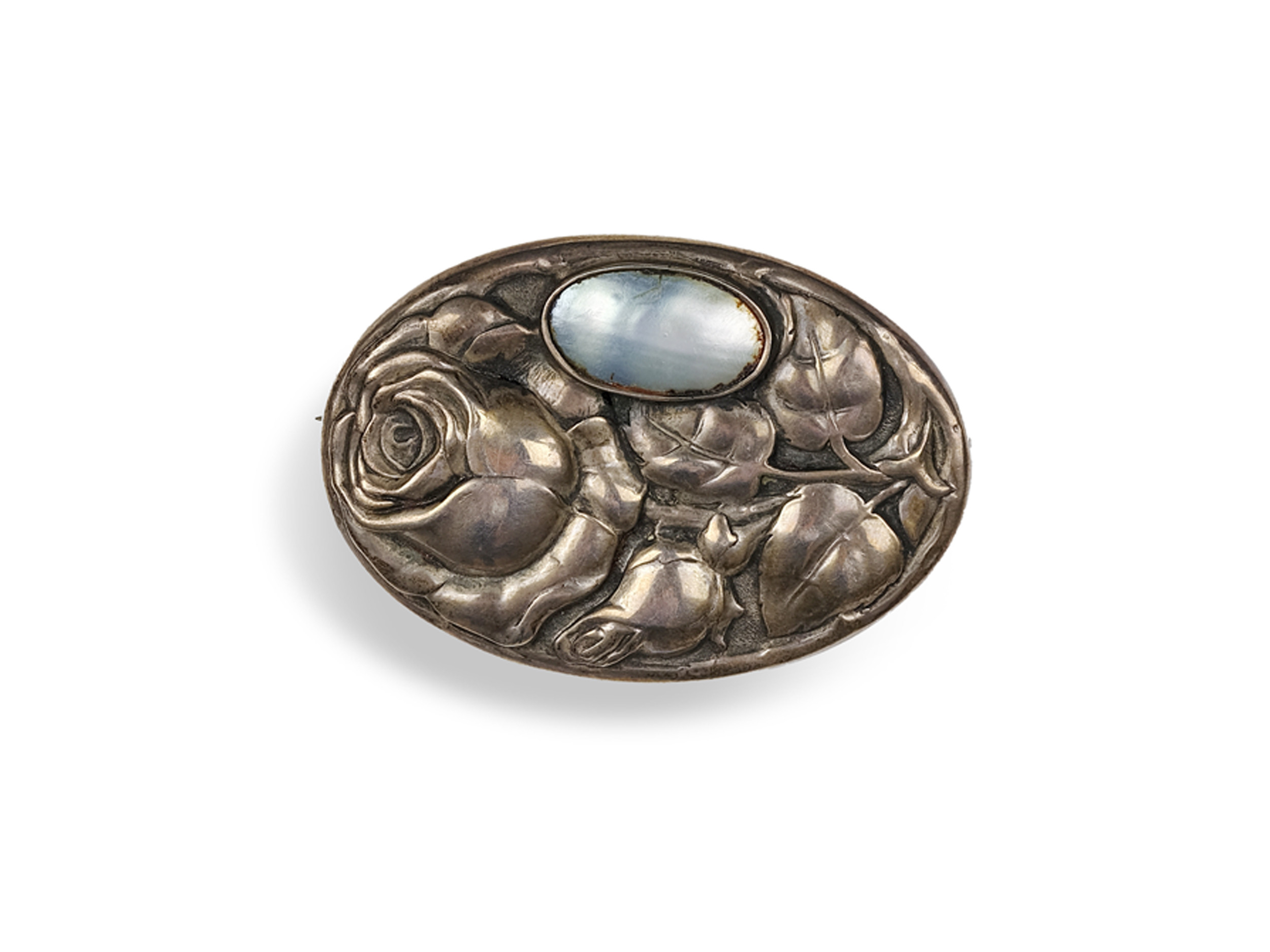 Oval brooch, in the style of Josef Hoffmann, around 1910/20