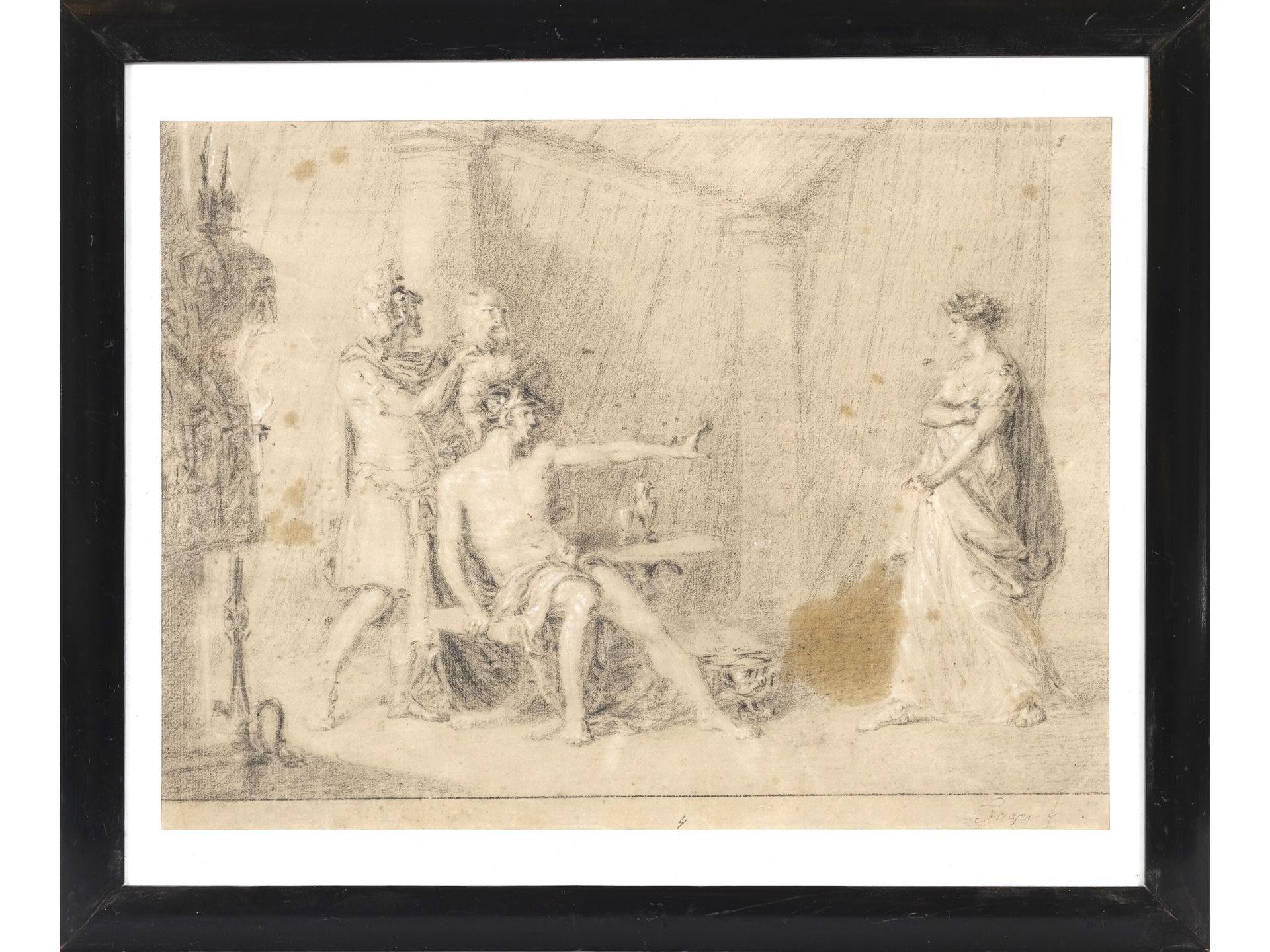 Heinrich Friedrich Füger, Heilbronn 1751 - 1818 Wien, zugeschrieben, Antonius und Kleopatra - Bild 2 aus 4