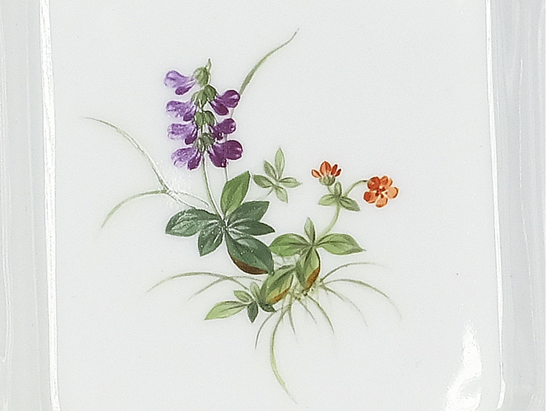 7 kleine Schalen mit Blumenmotiven, Meissen - Bild 7 aus 8