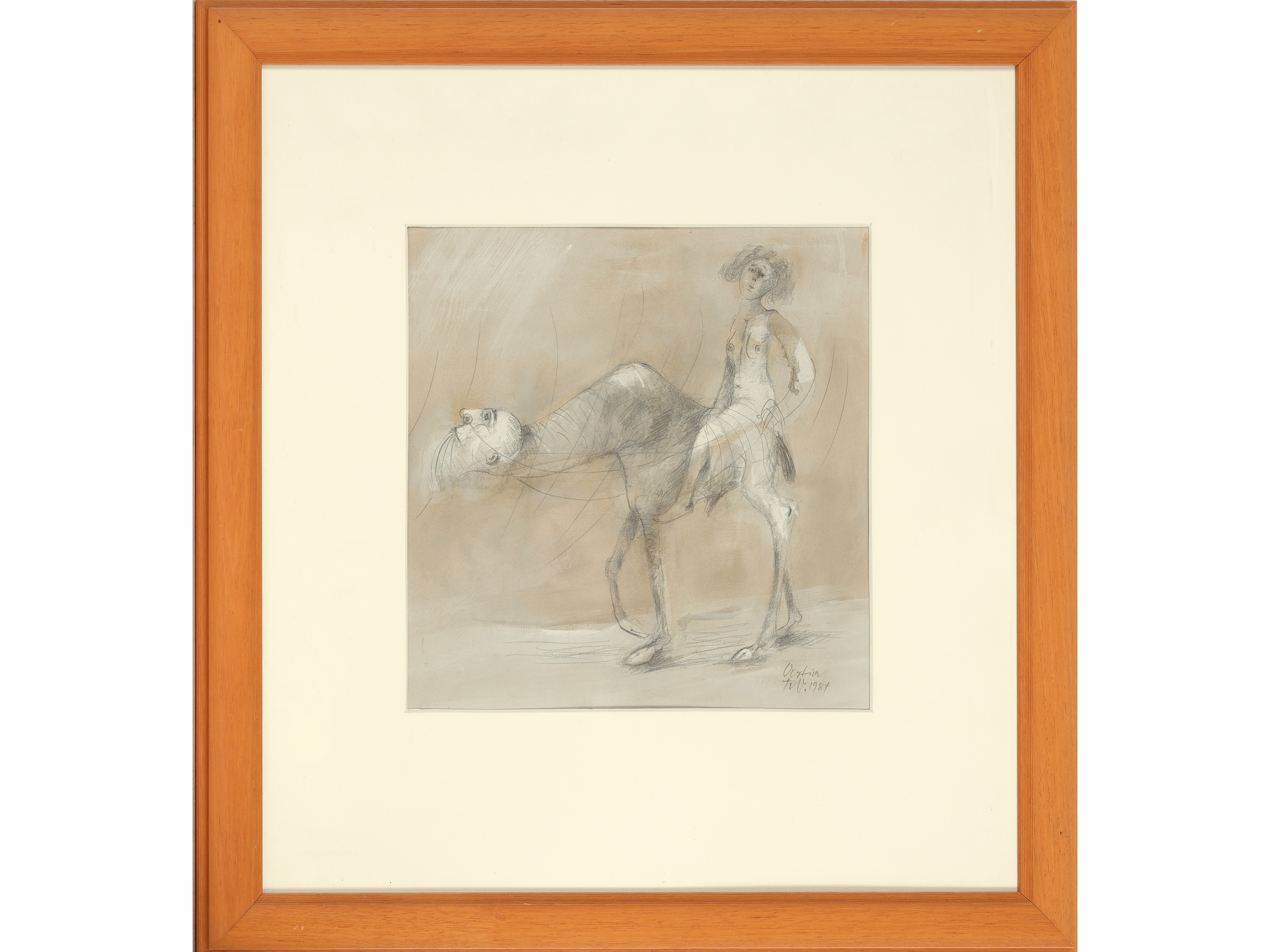 Unknown artist, Woman on horseback - Image 2 of 5