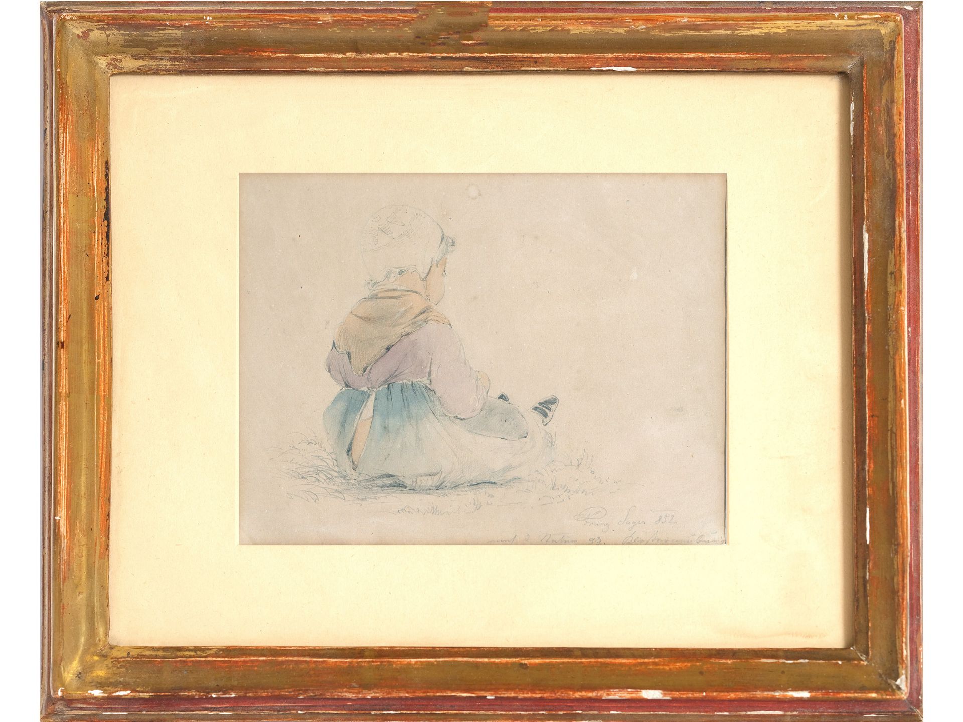 Unknown painter, Seated girl - Image 2 of 4