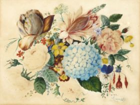 Unbekannte Malerin, 19. Jahrhundert, Blumenstillleben