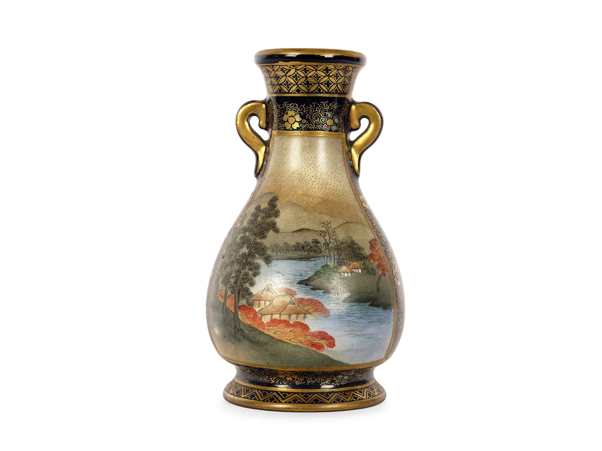 Satsuma-Vase, Japan, Meiji- bis Taishōzeit, 1868-1926 - Bild 2 aus 4