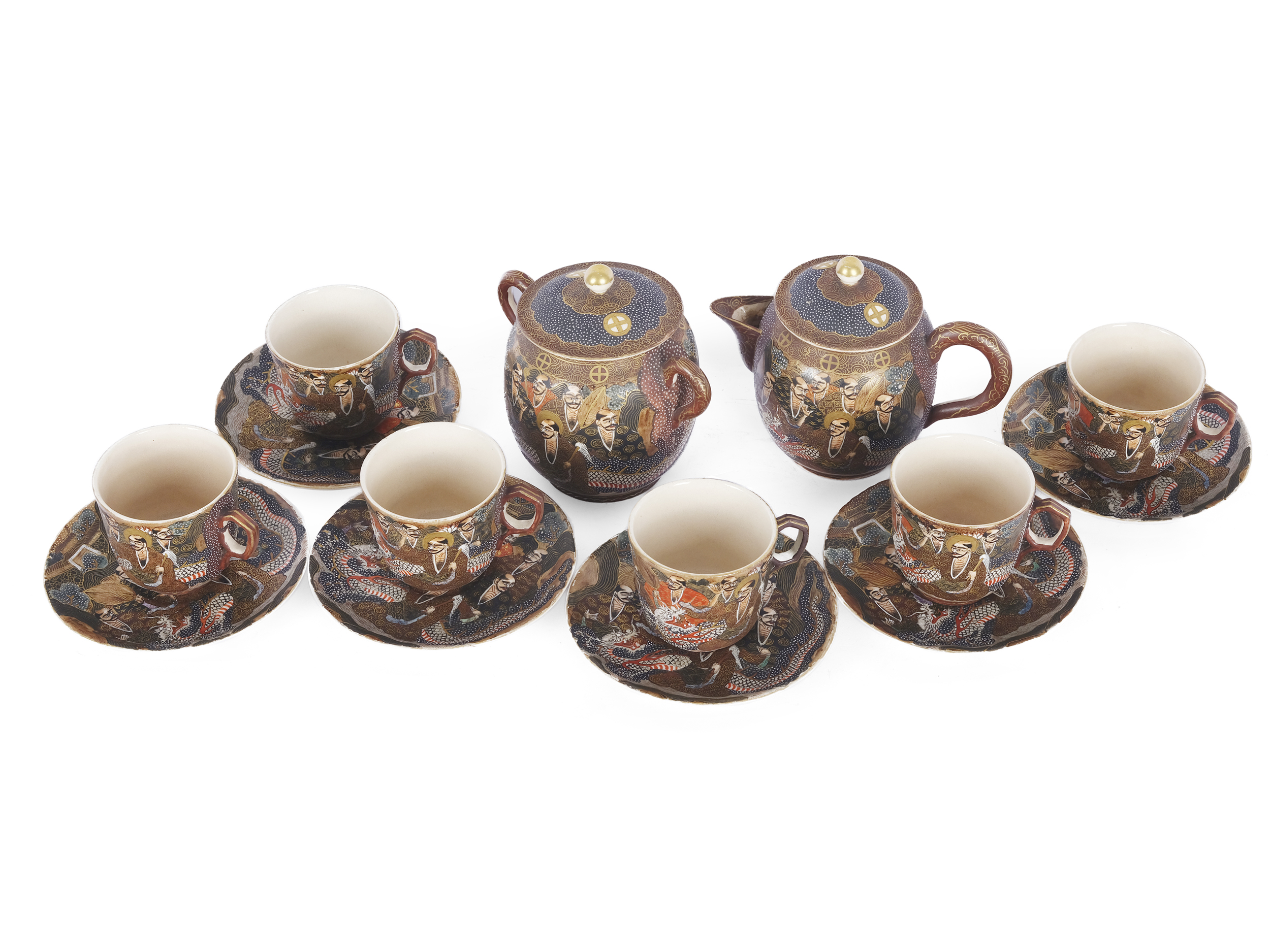 Satsuma tea set - Image 4 of 5
