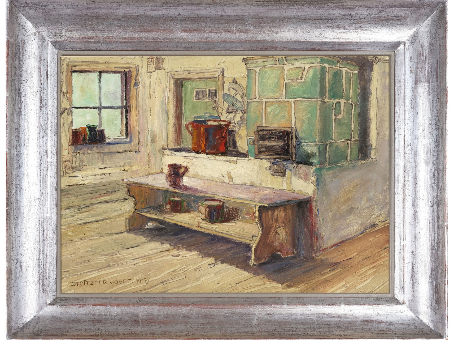 Josef Stoitzner, Wien 1884 - 1951 Bramberg im Pinzgau, In der Stube - Bild 2 aus 5