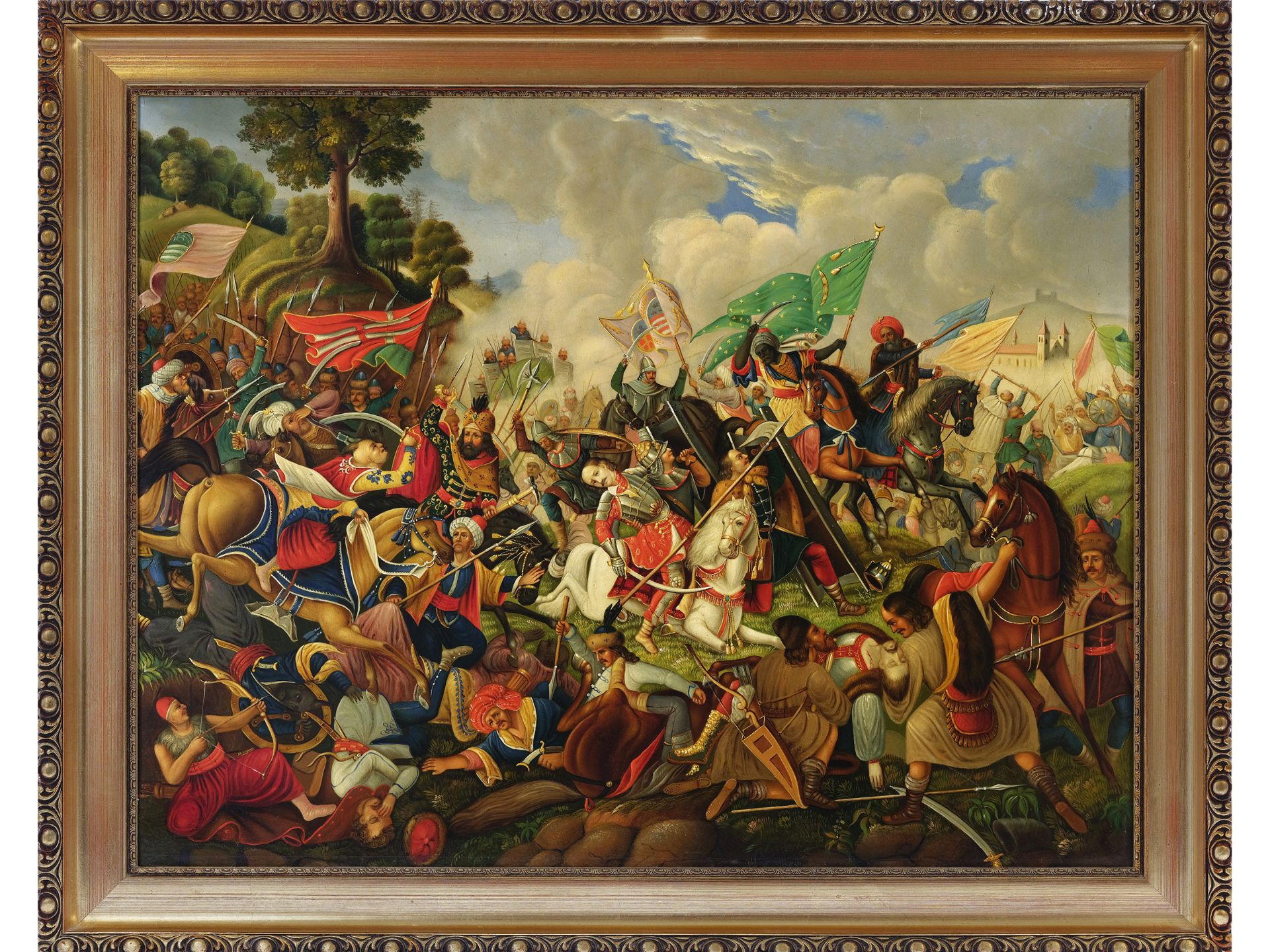 Unknown painter, Battle of the Magyars against the Turks - Image 2 of 6