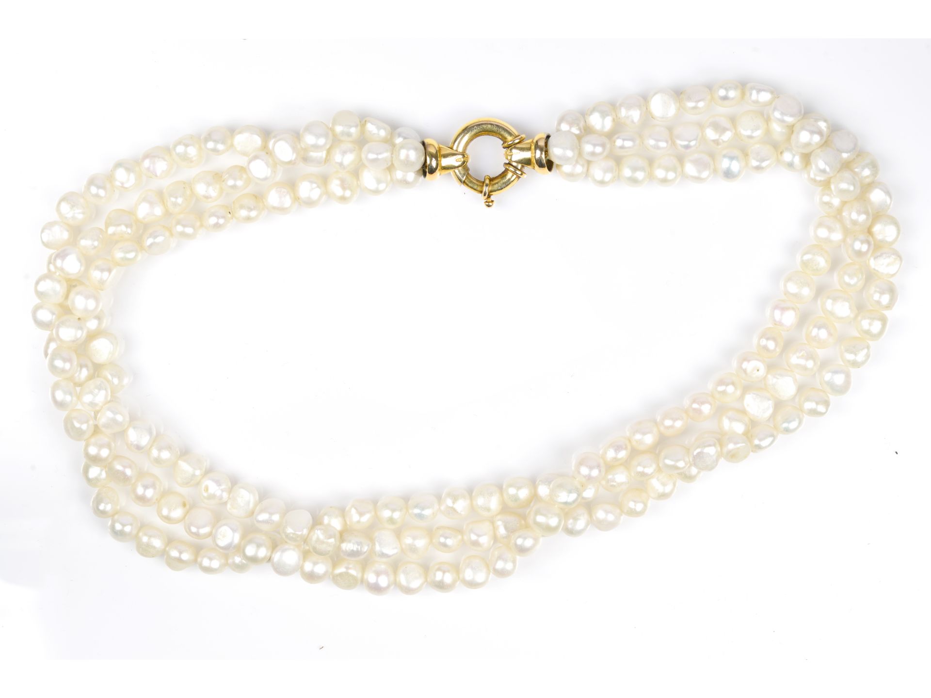 Three-row pearl necklace - Image 2 of 2
