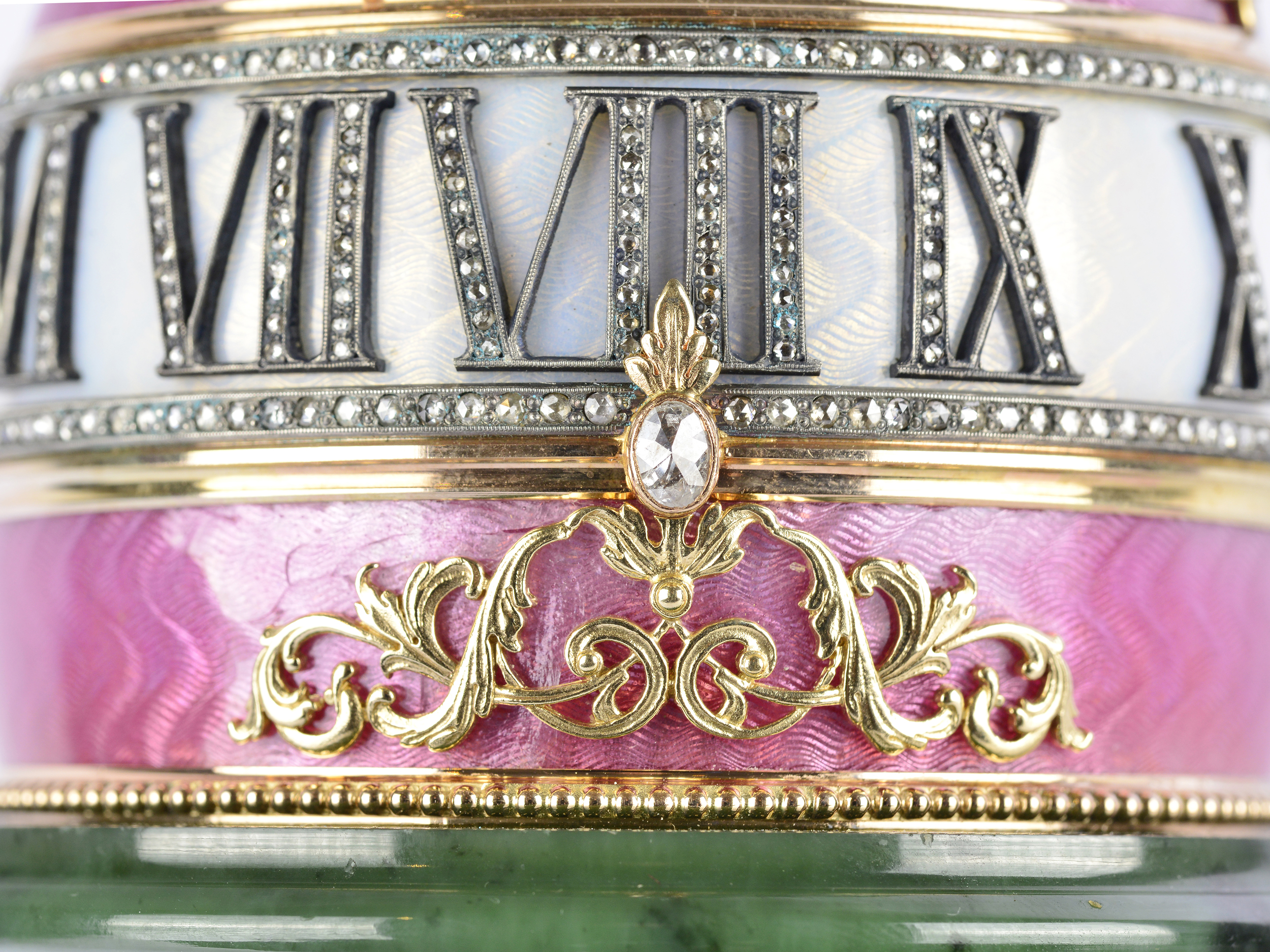 A highly significant unique colonnade clock in the style of Peter Carl Fabergé, Saint Petersburg 184 - Image 8 of 17