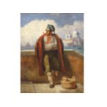 Venetian artist, 19th century, In front of the Punta della Dogana