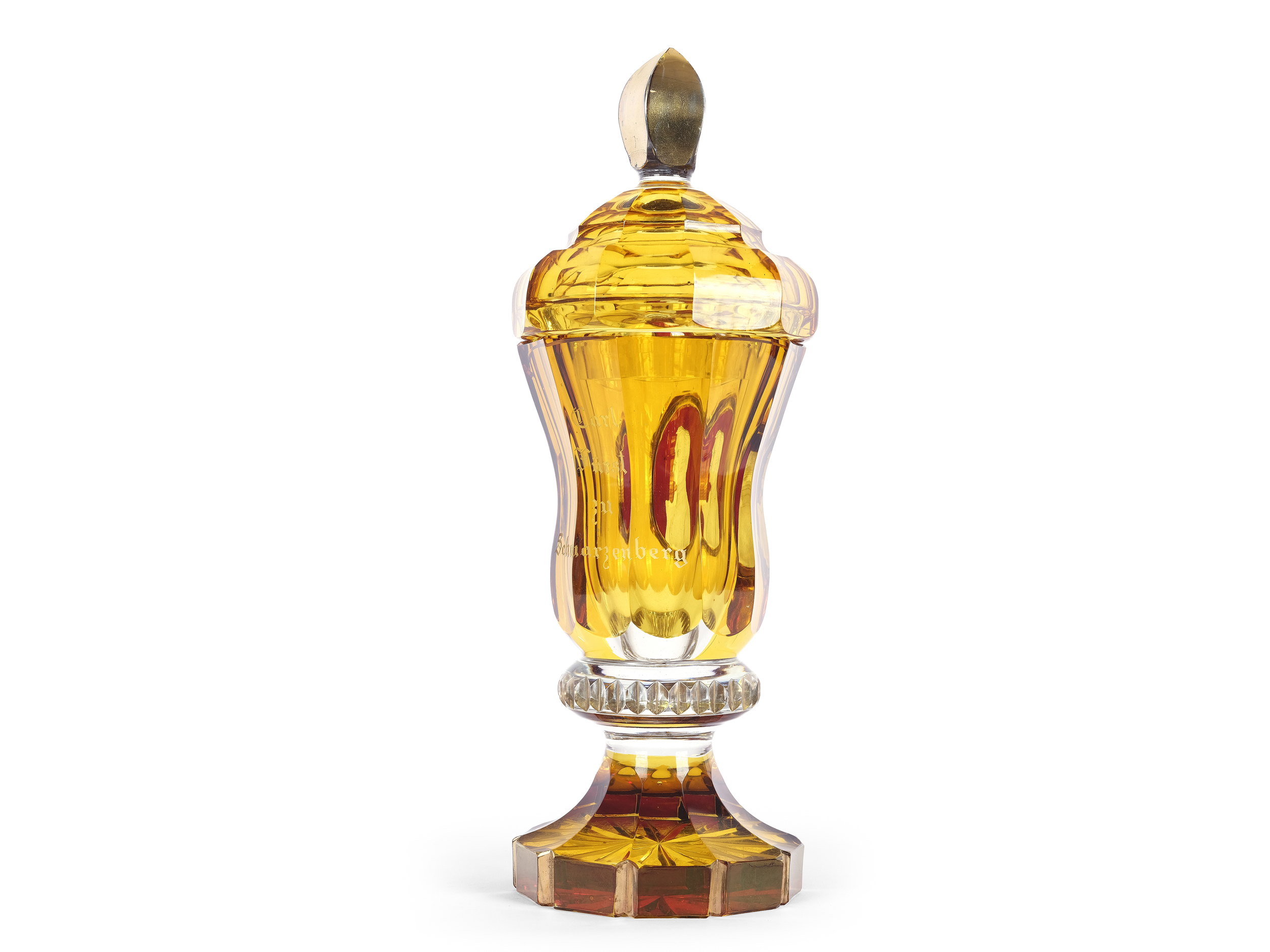 Glass goblet, Biedermeier, around 1840 - Image 3 of 5