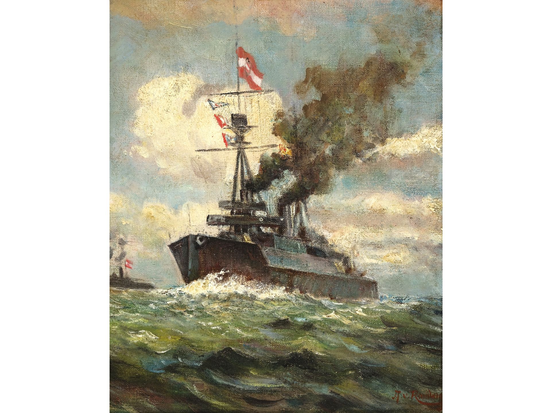 August von Ramberg, Wessely 1866 - 1947 Gmunden, Destroyer of the Austrian navy