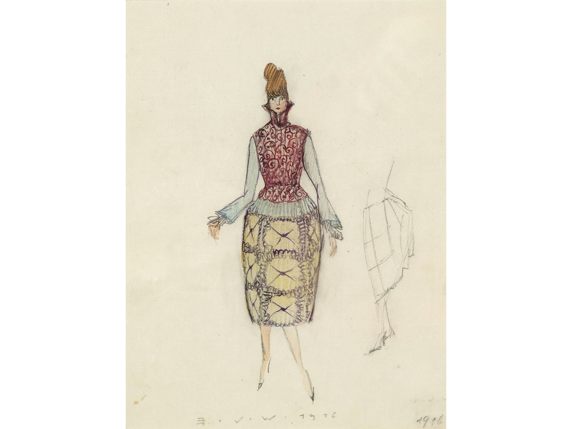 Eduard Josef Wimmer-Wisgrill, Vienna 1882 - 1961 Vienna, Fashion design for the Wiener Werkstätte