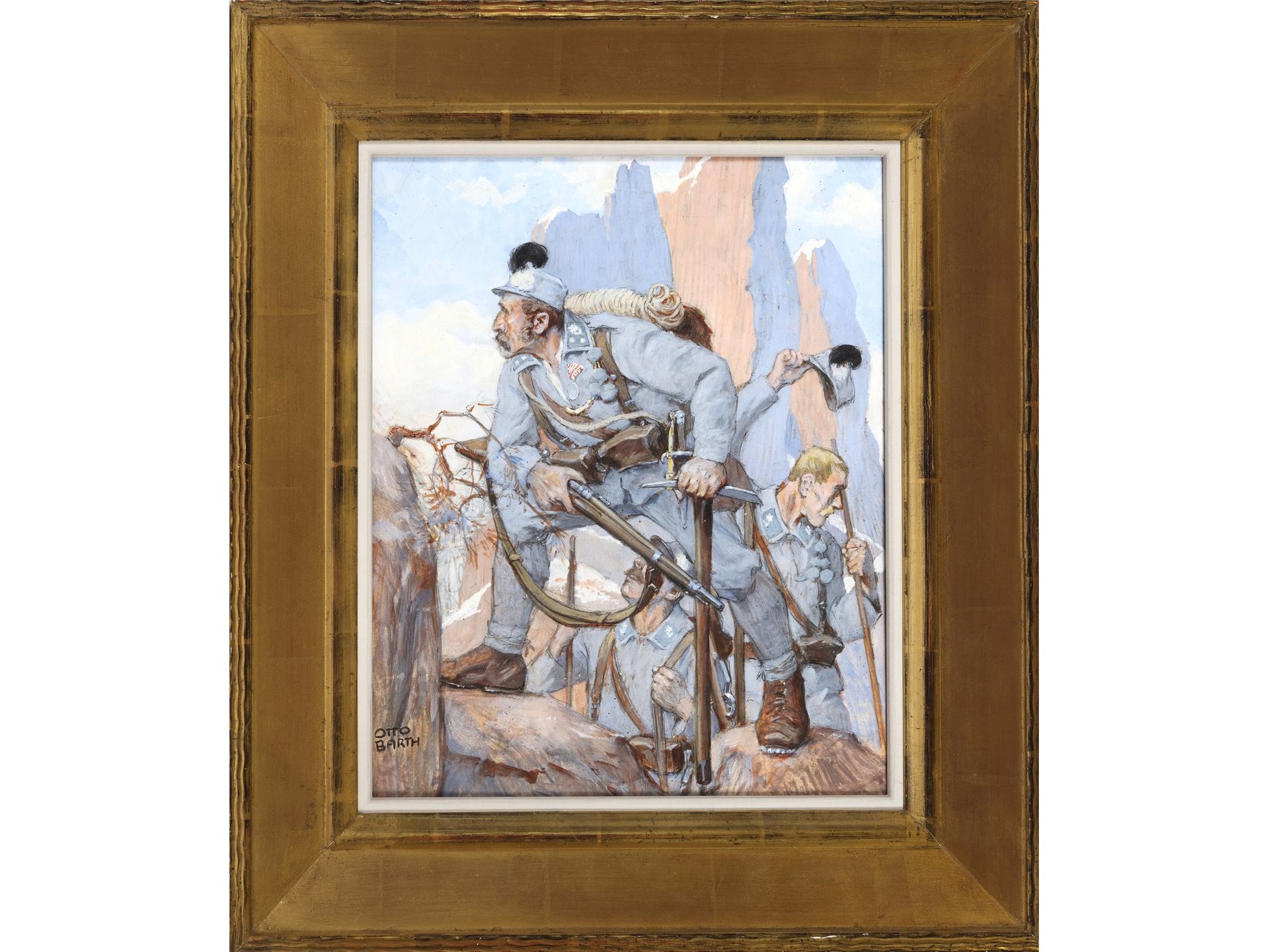 Otto Barth, Wien 1876 - 1916 Wien, Soldaten in den Dolomiten - Bild 2 aus 5