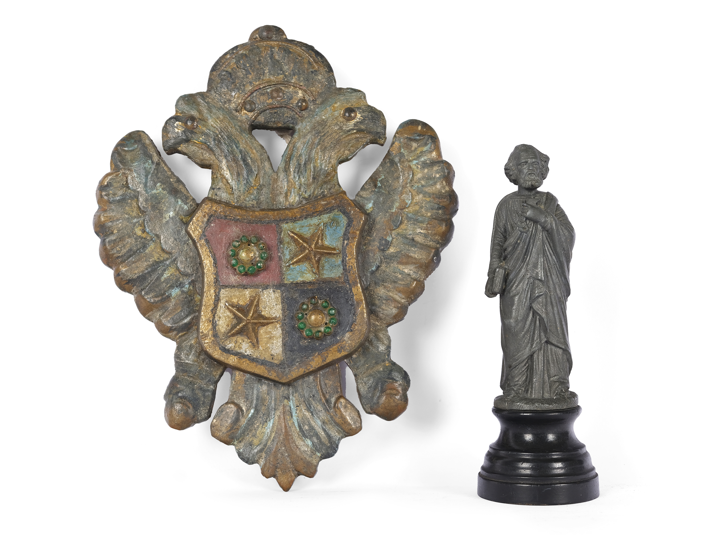 Mixed lot: sculpture, relief, eagle, double-headed eagle, ceramic eagle - Image 2 of 8