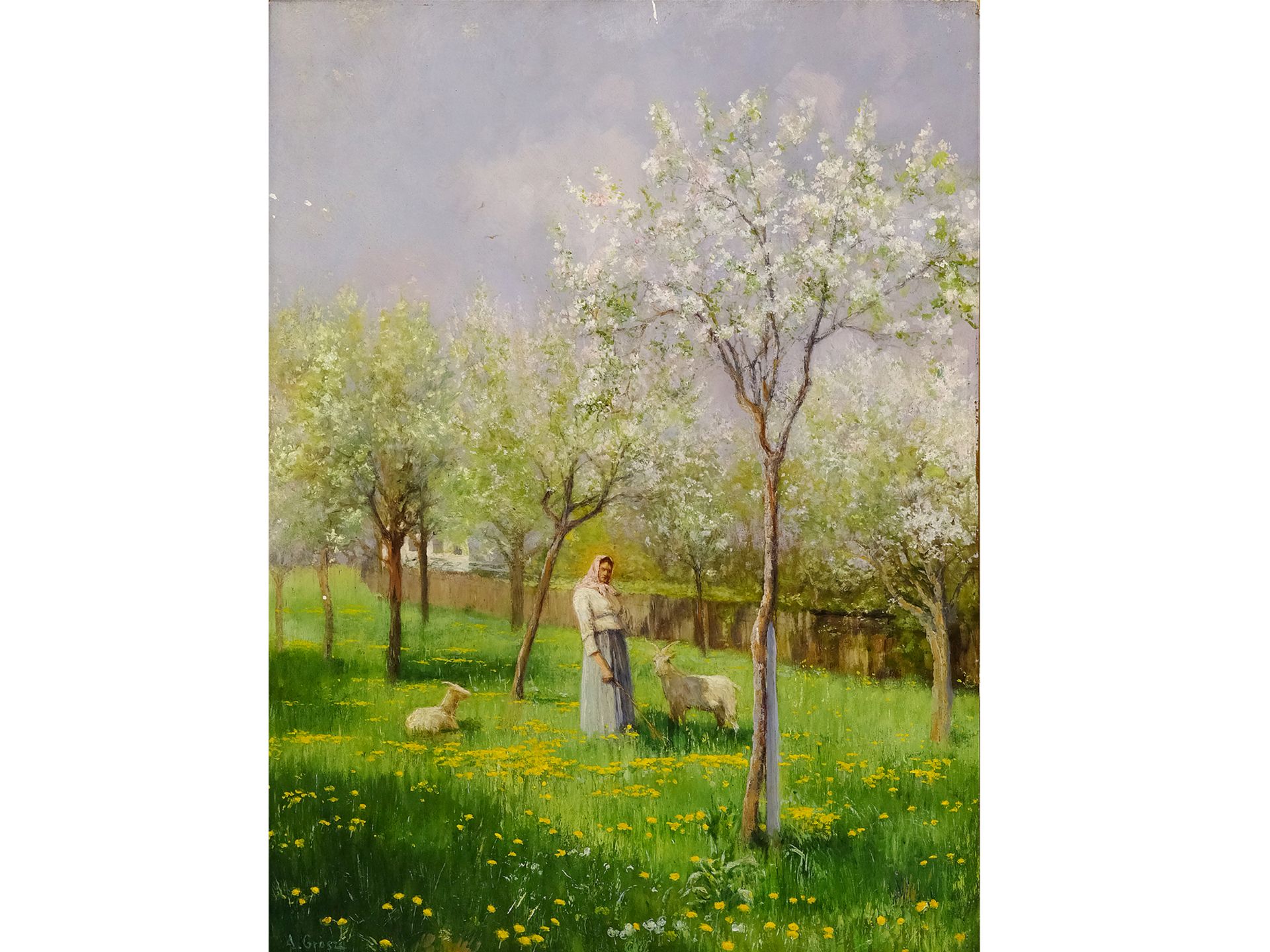 August Ignaz Grosz, Wien 1847 - 1917 Wien-Lainz, Der Frühling