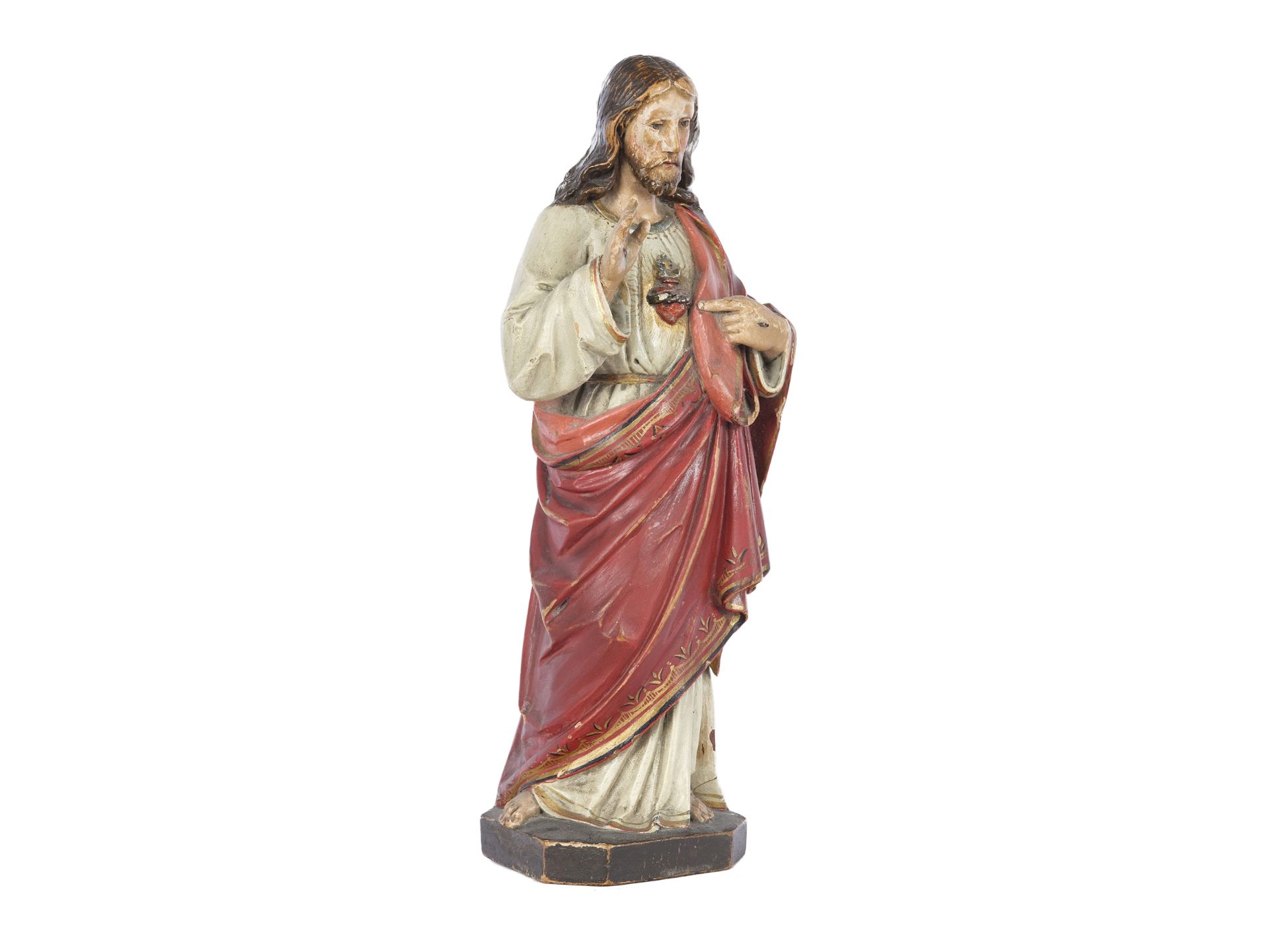 Nazarener Künstler, Herz Jesu, Mitte 19. Jahrhundert - Bild 4 aus 5