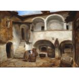 Albert Schindler, Engelsberg 1805 - 1861 Vienna, Courtyard in the Wachau region