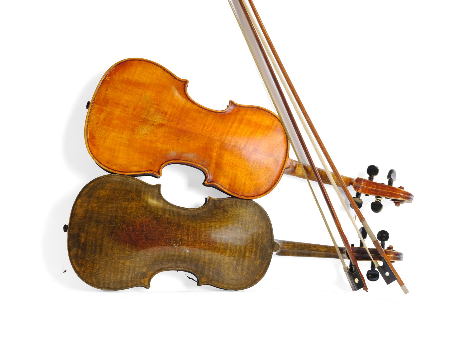 Mixed lot: 2 violins with two bows - Image 3 of 3