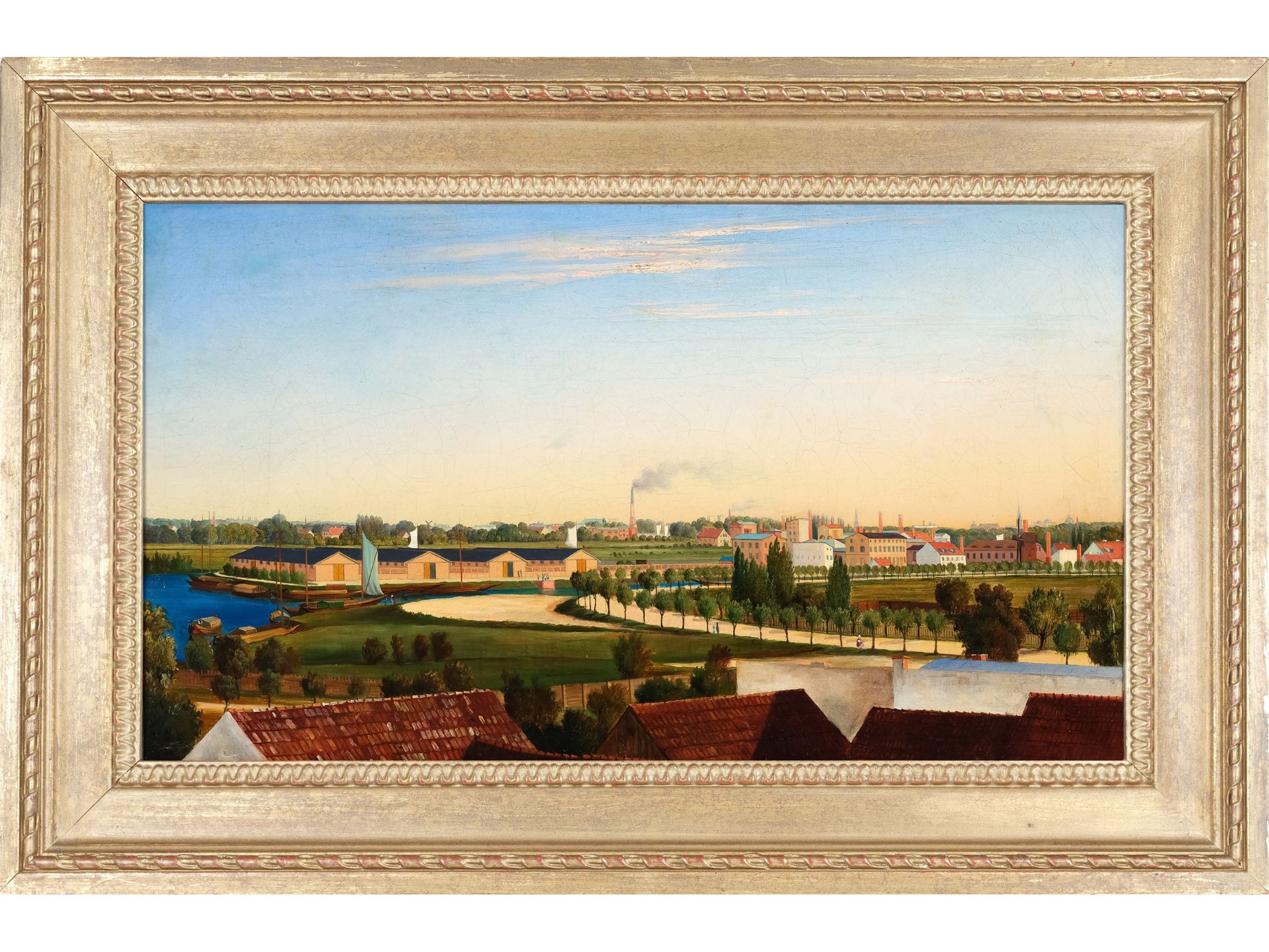 Unknown painter, View over a city, German-Dutch school - Image 2 of 4