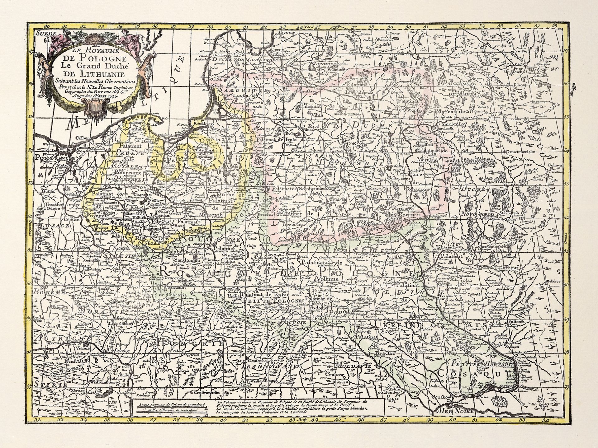 Georges-Louis Le Rouge, Le Royaume De Pologne, Le Grande Duche De Lithuanie, Suivant les Nouvelles O