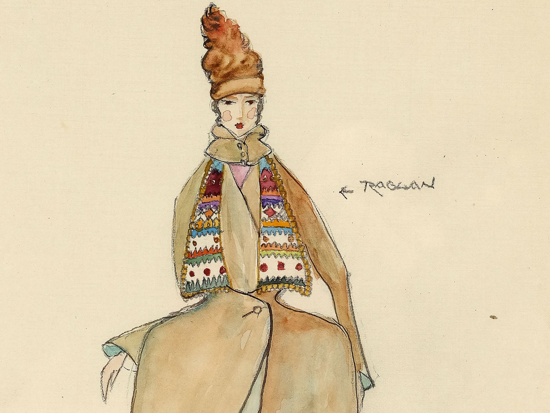 Eduard Josef Wimmer-Wisgrill, Vienna 1882 - 1961 Vienna, Fashion design for the Wiener Werkstätte - Image 3 of 4