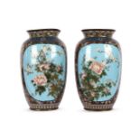 Pair of cloisonné vases, Japan, Meiji period, 1868-1912