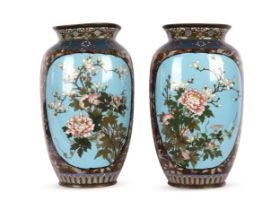 Paar Cloisonné-Vasen, Japan, Meijizeit, 1868-1912