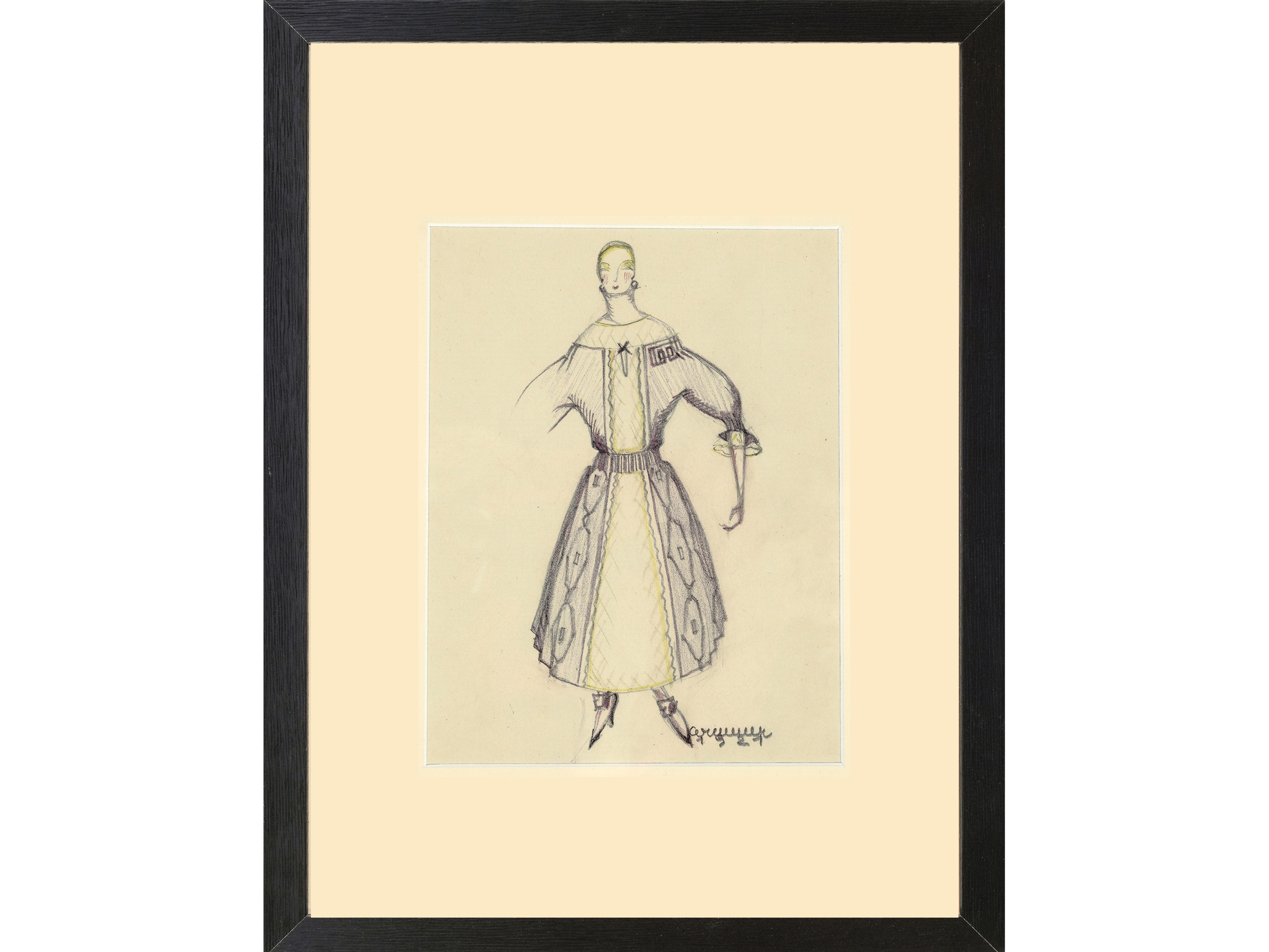Eduard Josef Wimmer-Wisgrill, Vienna 1882 - 1961 Vienna, Fashion design for the Wiener Werkstätte - Image 2 of 3