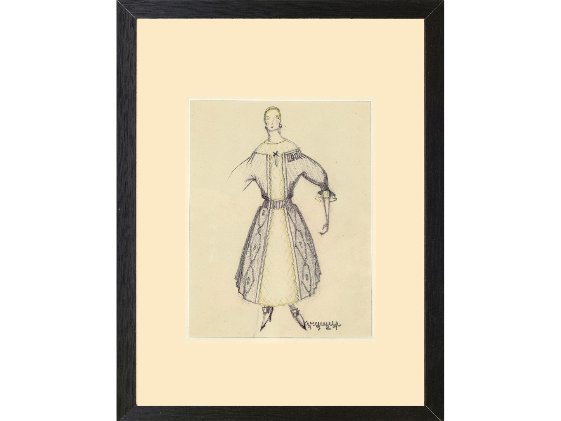 Eduard Josef Wimmer-Wisgrill, Vienna 1882 - 1961 Vienna, Fashion design for the Wiener Werkstätte - Image 2 of 3