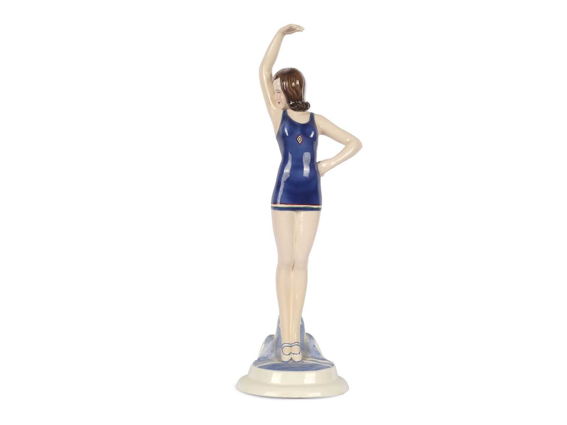 Goldscheider Vienna c. 1920/25, bather, designed by Stefan Dakon - Image 2 of 6