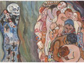 Maler des Hagenbundes, Mitte 20. Jahrhundert, Kopie nach dem bedeutenden Gemälde von Gustav Klimt „T
