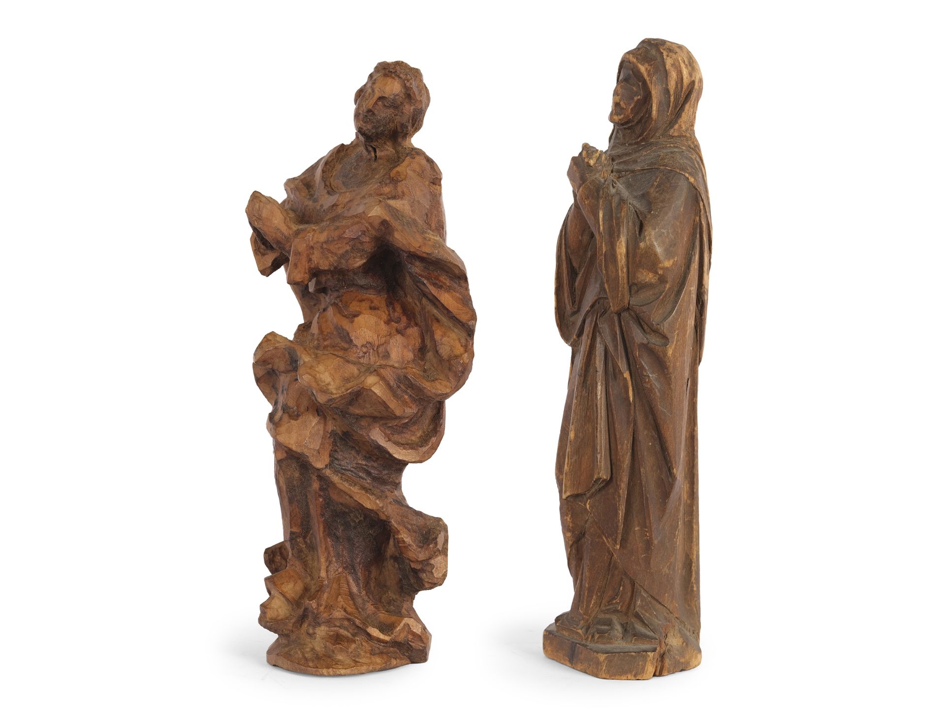 Pair of figures, Mary as Virgin and mourning Mary, 19th century? - Image 2 of 5