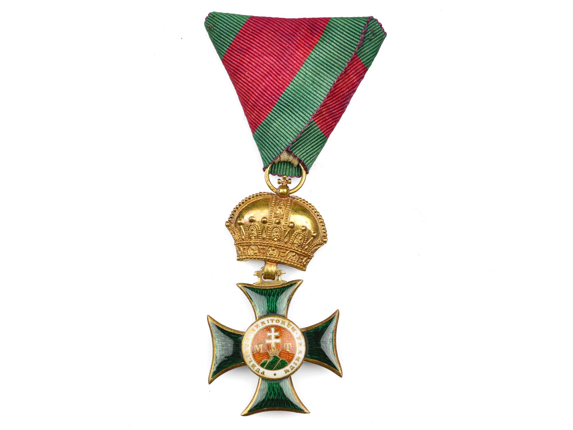 Royal Hungarian Order of St Stephen, founded in 1764, Knight's Cross with triangular ribbon, C. F. R