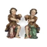 Pair of baroque angels, alpine, 18th century