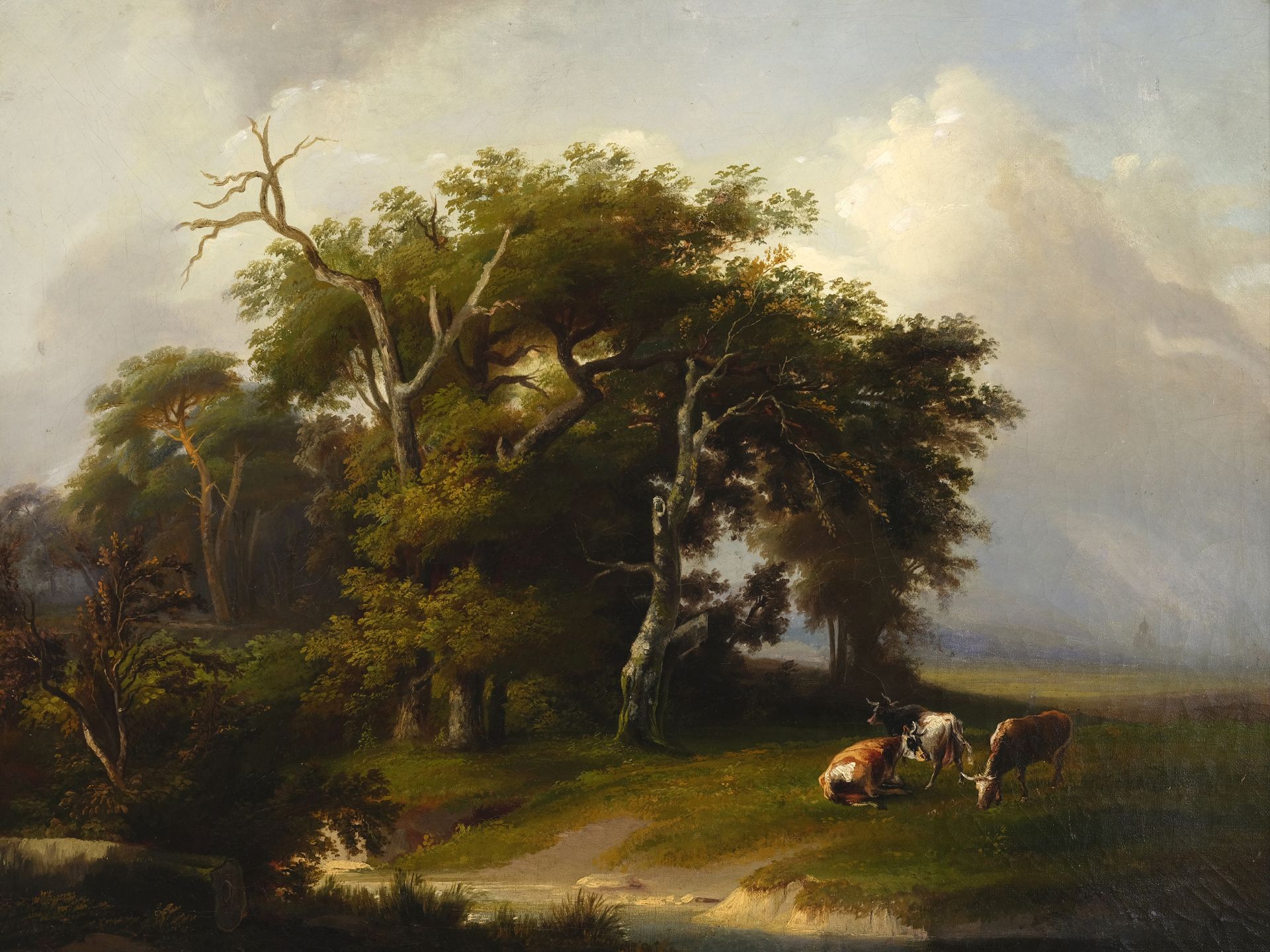 Franz Barbarini, Znaim 1804 - 1873 Wien, zugeschrieben, Pastorale Landschaft