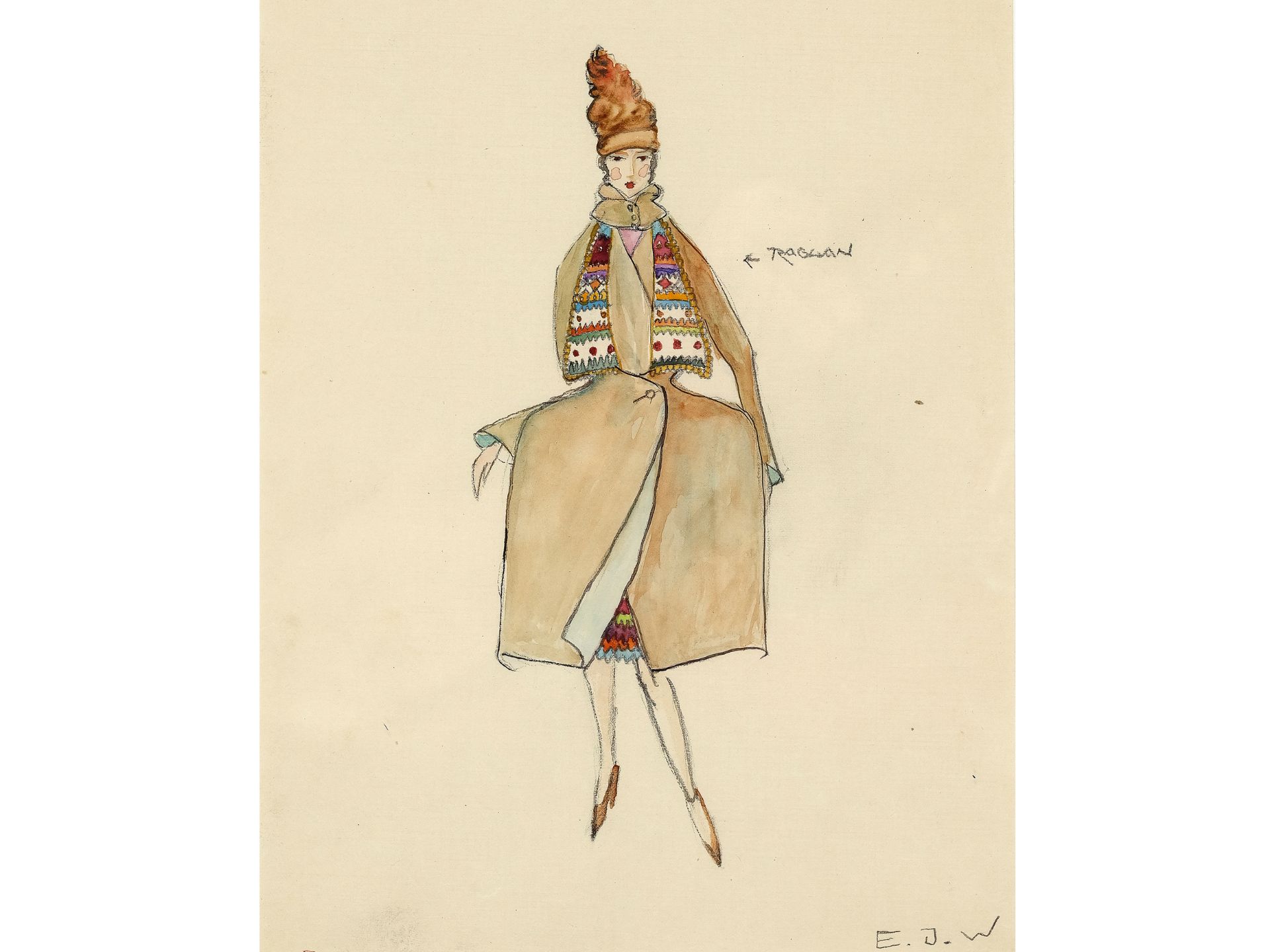 Eduard Josef Wimmer-Wisgrill, Vienna 1882 - 1961 Vienna, Fashion design for the Wiener Werkstätte