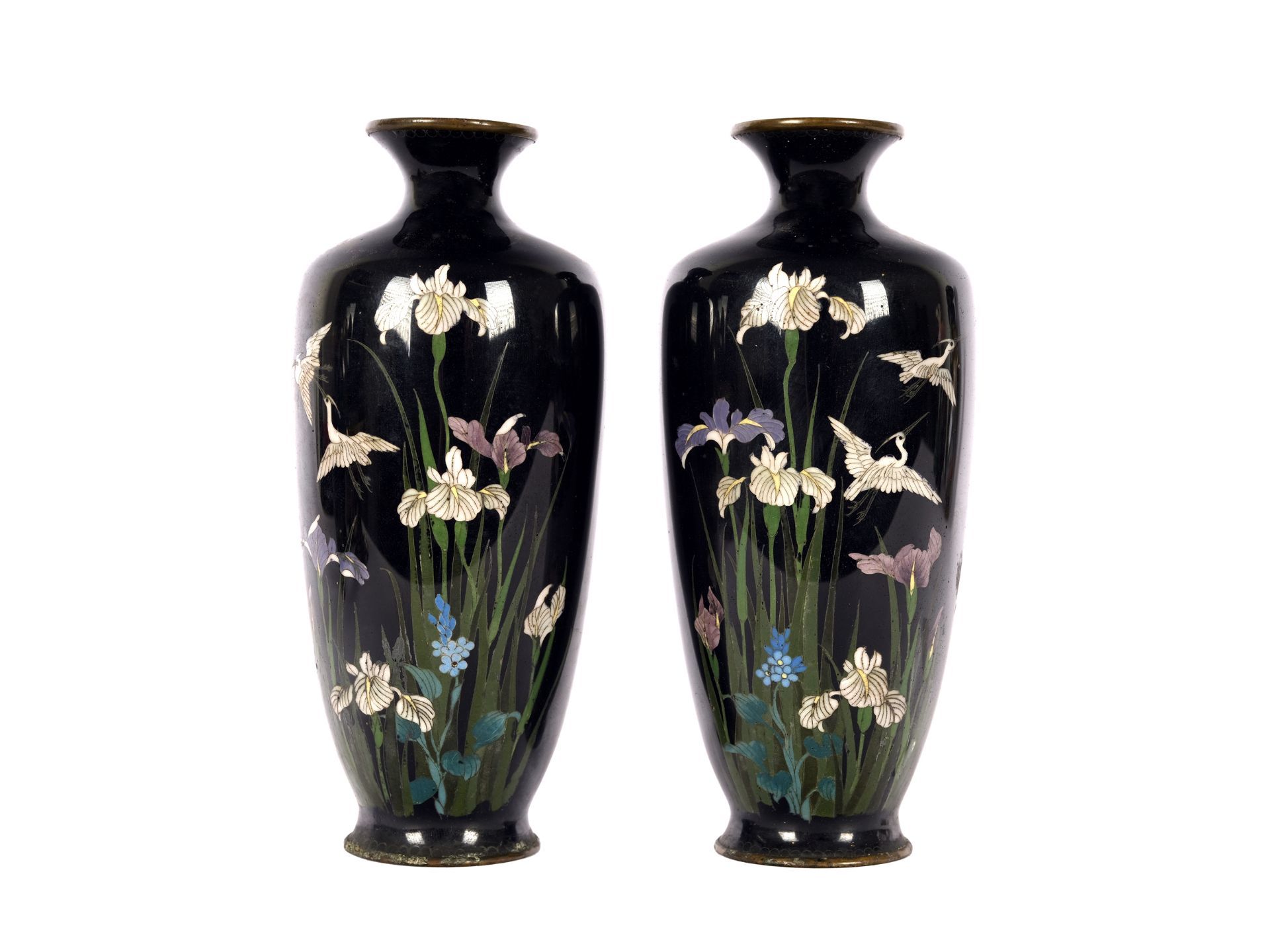 Pair of cloisonné vases